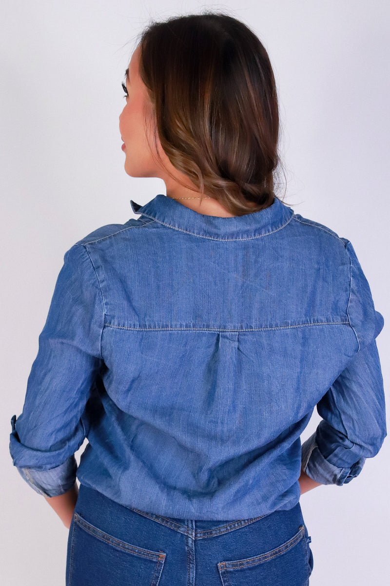 Jeans Warehouse Hawaii - 3/4 & L/S SOLID WOV TOPS - UNDONE MUSE LONG SLEEVE TOP | By MINTEE 16