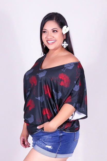 IIWI BIRD DOLMAN TOP