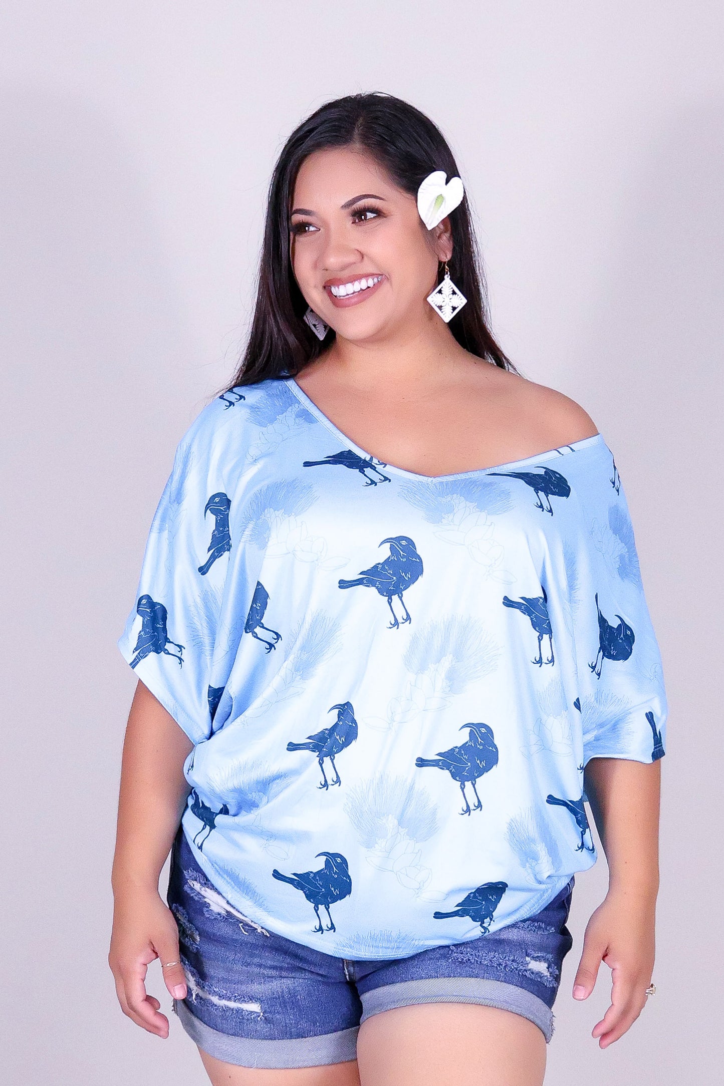 IIWI BIRD DOLMAN TOP