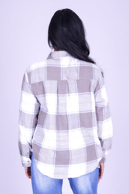 SUNDAY PLAID TOP