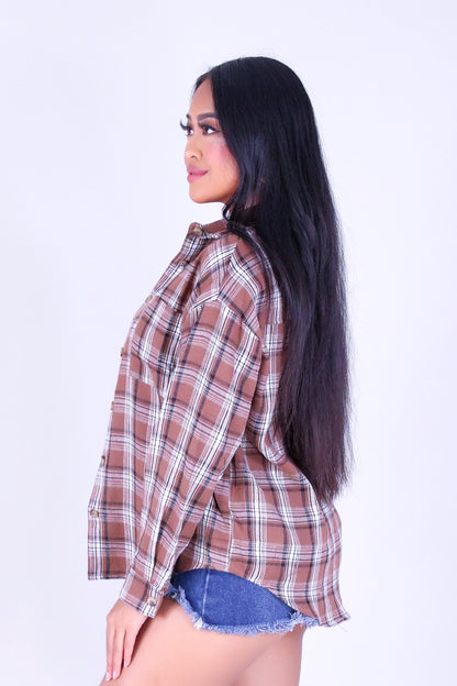 FIRESIDE PLAID TOP