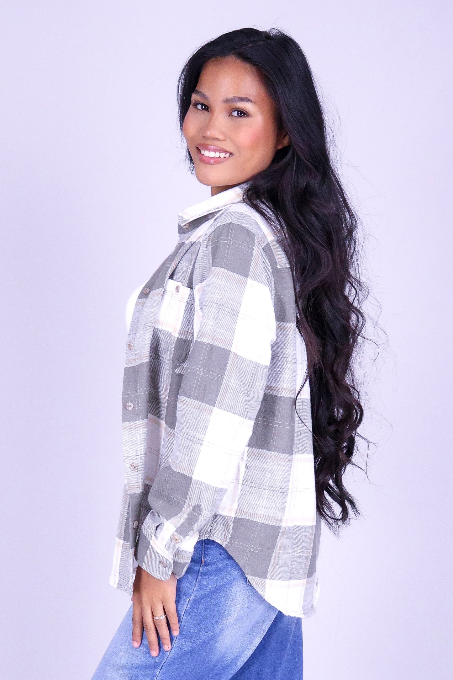 SUNDAY PLAID TOP