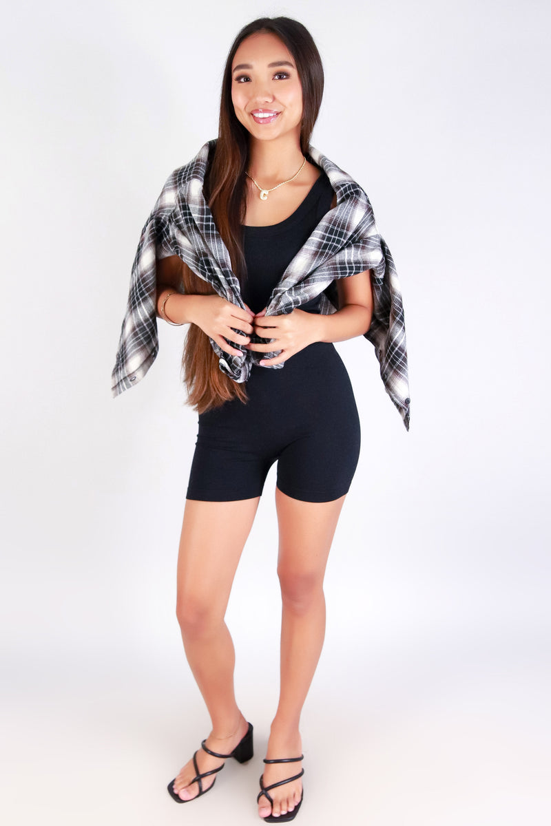 Jeans Warehouse Hawaii - L/S PRINT WOVEN CASUAL TOPS - CHECK YOURSELF PLAID TOP | By PASSPORT/MS BUBBLES