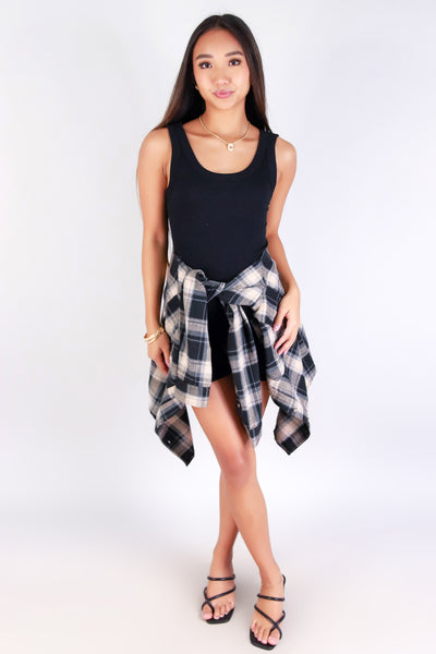 Jeans Warehouse Hawaii - L/S PRINT WOVEN CASUAL TOPS - CHIC CHECK PLAID TOP | By PASSPORT/MS BUBBLES