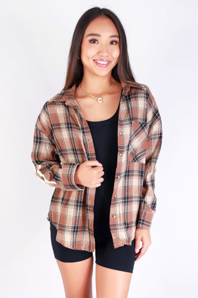 Jeans Warehouse Hawaii - L/S PRINT WOVEN CASUAL TOPS - STREETWEAR CHECKS PLAID TOP | By PASSPORT/MS BUBBLES