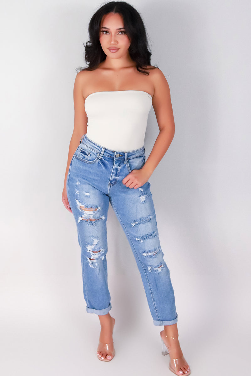Jeans Warehouse Hawaii - JEANS - KIANA BOYFRIEND JEANS | By WAX JEAN