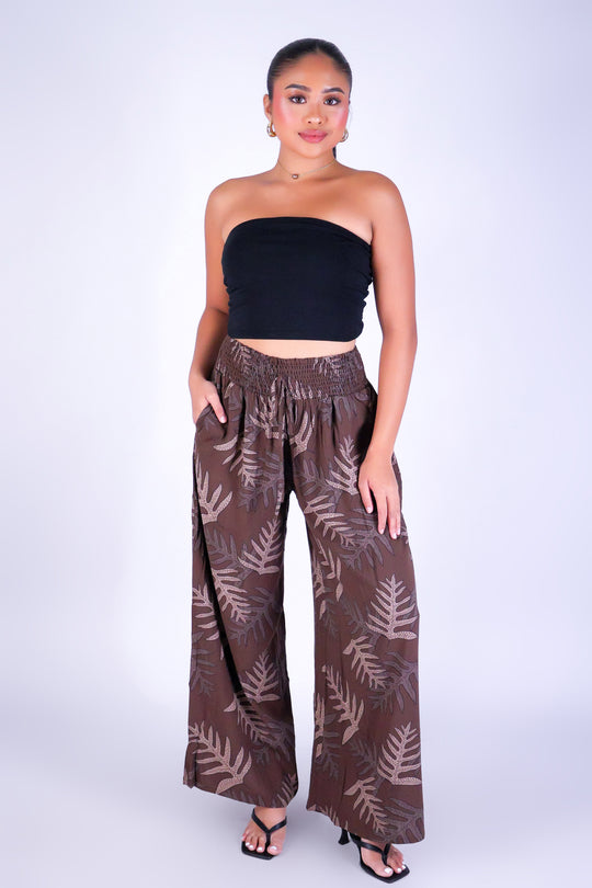 LAUA'E SMOCKED WAIST PANTS