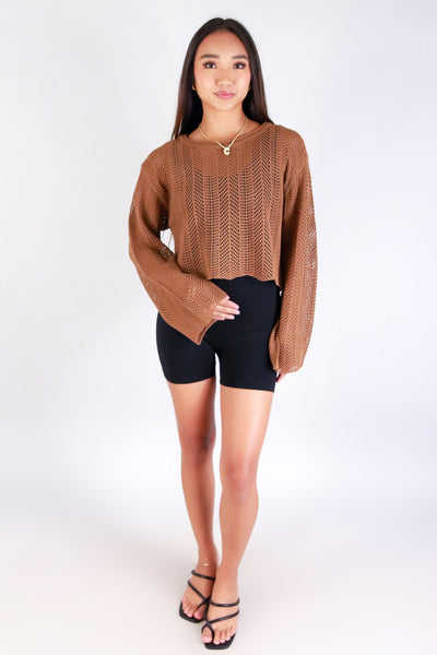 Jeans Warehouse Hawaii - SOLID LONG SLV TOPS - AUTUMN AIR SWEATER | By ZENANA (KC EXCLUSIVE,INC