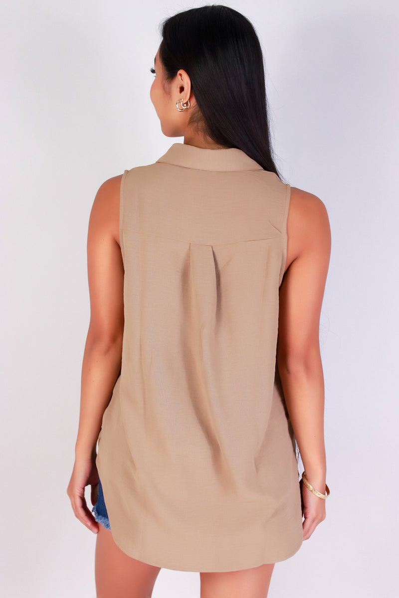 Jeans Warehouse Hawaii - TANK SOLID WOVEN CASUAL TOPS - LAIDBACK LOVE TOP | By TIMING
