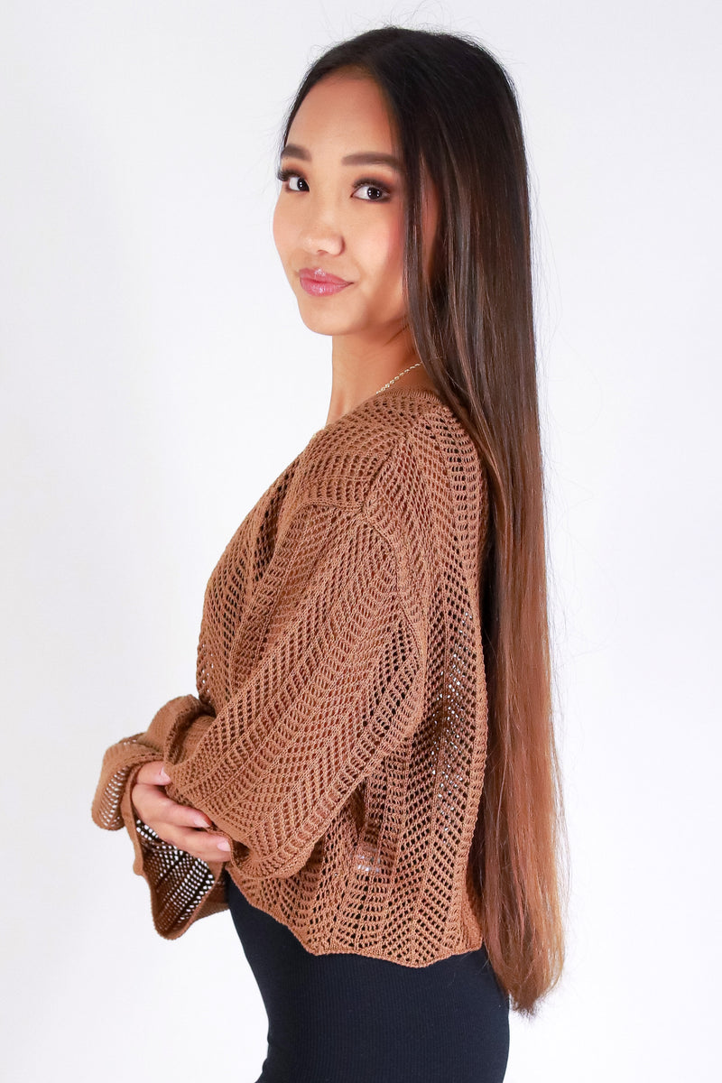 Jeans Warehouse Hawaii - SOLID LONG SLV TOPS - AUTUMN AIR SWEATER | By ZENANA (KC EXCLUSIVE,INC