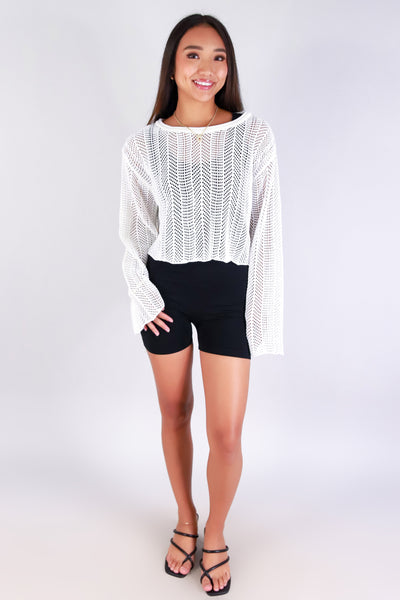 Jeans Warehouse Hawaii - SOLID LONG SLV TOPS - AUTUMN AIR SWEATER | By ZENANA (KC EXCLUSIVE,INC