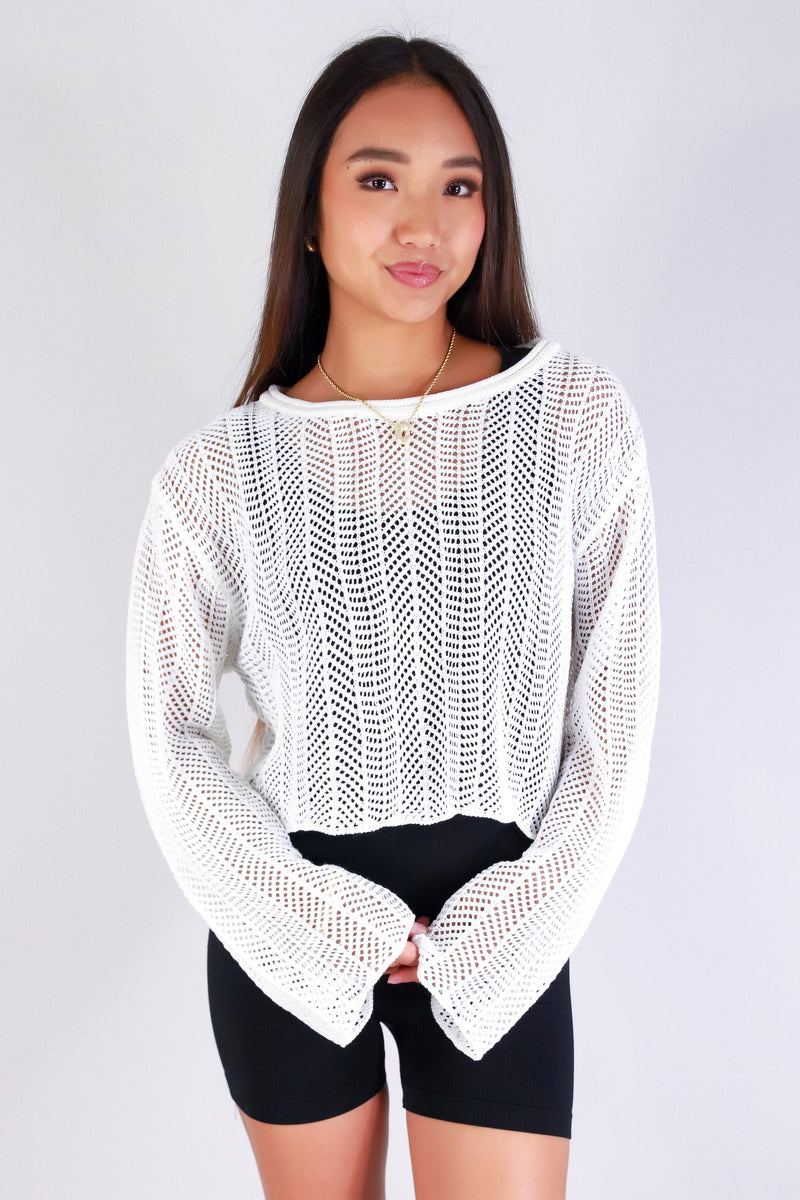 Jeans Warehouse Hawaii - SOLID LONG SLV TOPS - AUTUMN AIR SWEATER | By ZENANA (KC EXCLUSIVE,INC