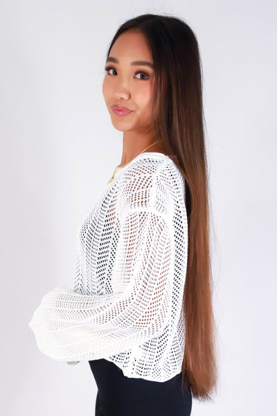 Jeans Warehouse Hawaii - SOLID LONG SLV TOPS - AUTUMN AIR SWEATER | By ZENANA (KC EXCLUSIVE,INC