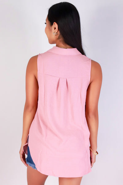 Jeans Warehouse Hawaii - TANK SOLID WOVEN CASUAL TOPS - LAIDBACK LOVE TOP | By TIMING