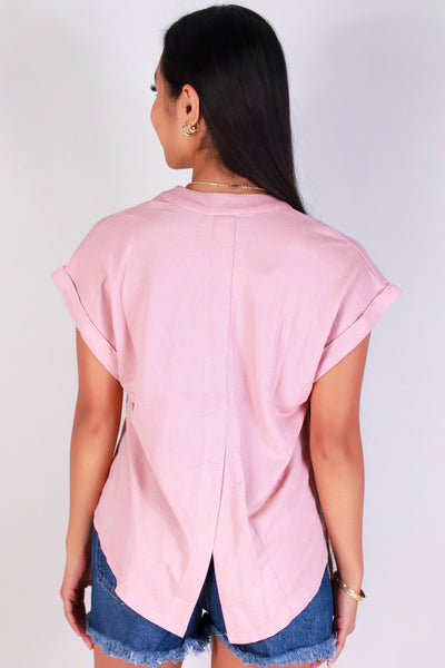 Jeans Warehouse Hawaii - S/S SOLID WOVEN CASUAL TOPS - STYLED TO GO TOP | By PAPERMOON/ B_ENVIED