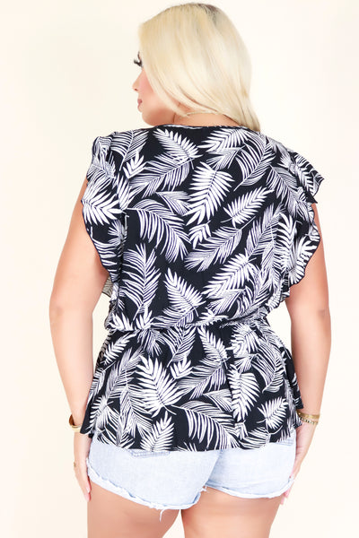 Jeans Warehouse Hawaii - PLUS S/S PRINT WOVEN TOPS - FIND A WAY OUT TOP | By ZENOBIA