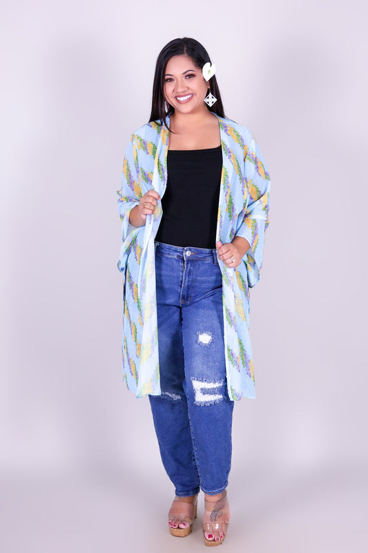 TWISTED LEI CHIFFON CARDIGAN