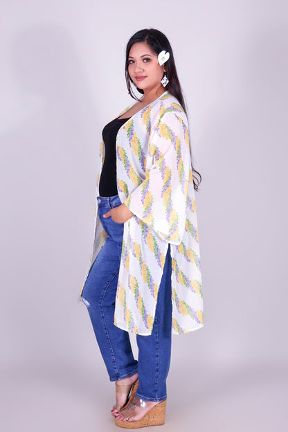 TWISTED LEI CHIFFON CARDIGAN
