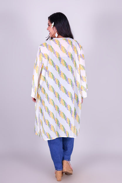 TWISTED LEI CHIFFON CARDIGAN