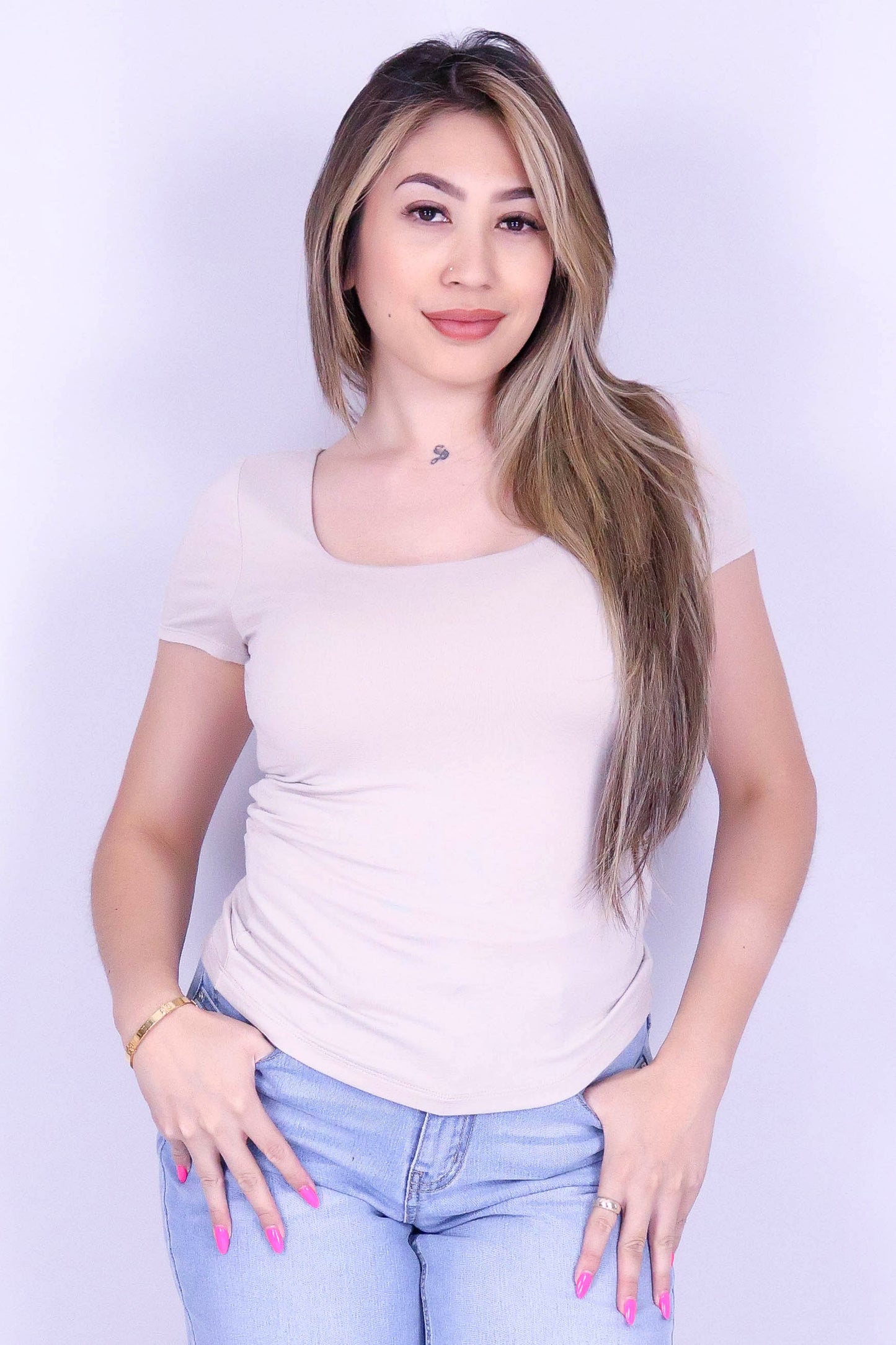 CLEAN SLATE SQUARE NECK TOP