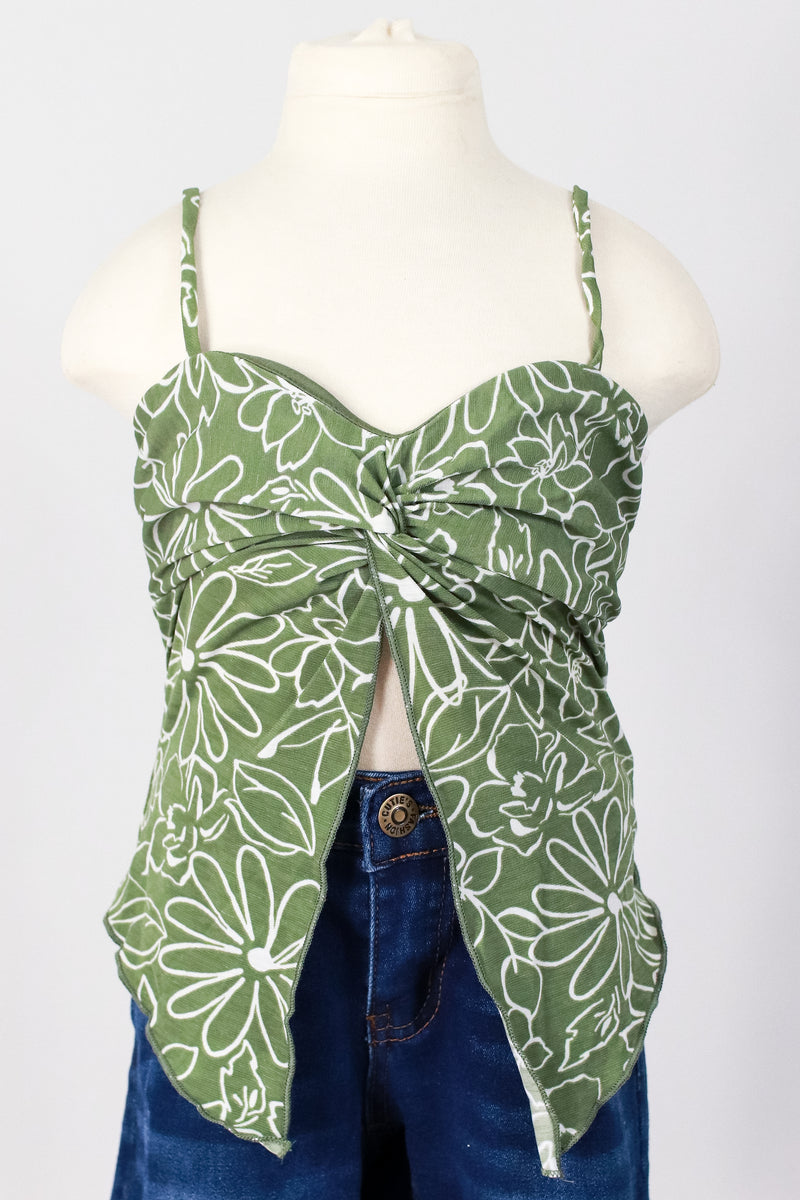 Jeans Warehouse Hawaii - S/L PRINT TOP 7-16 - BEAUTIFUL BLOOM FLYAWAY TOP | KIDS SIZE 7 - 16 | By PAPERMOON/ B_ENVIED