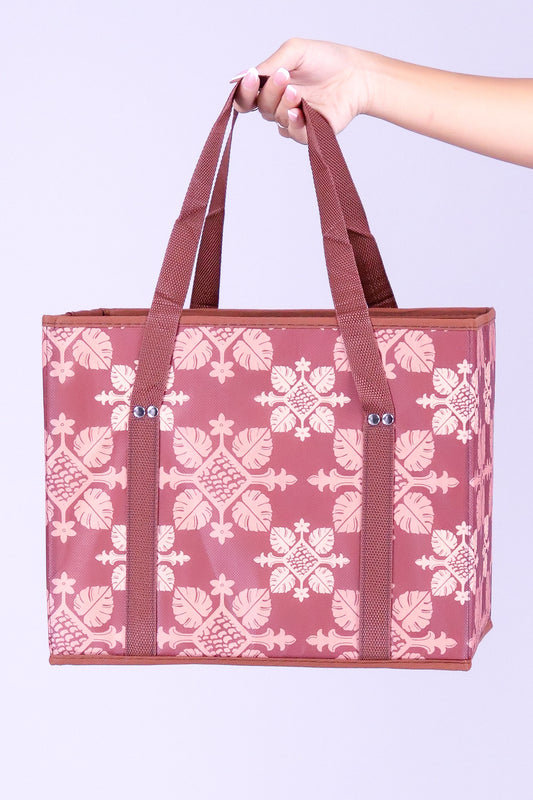 MONSTERA QUILT GROCERY BAG