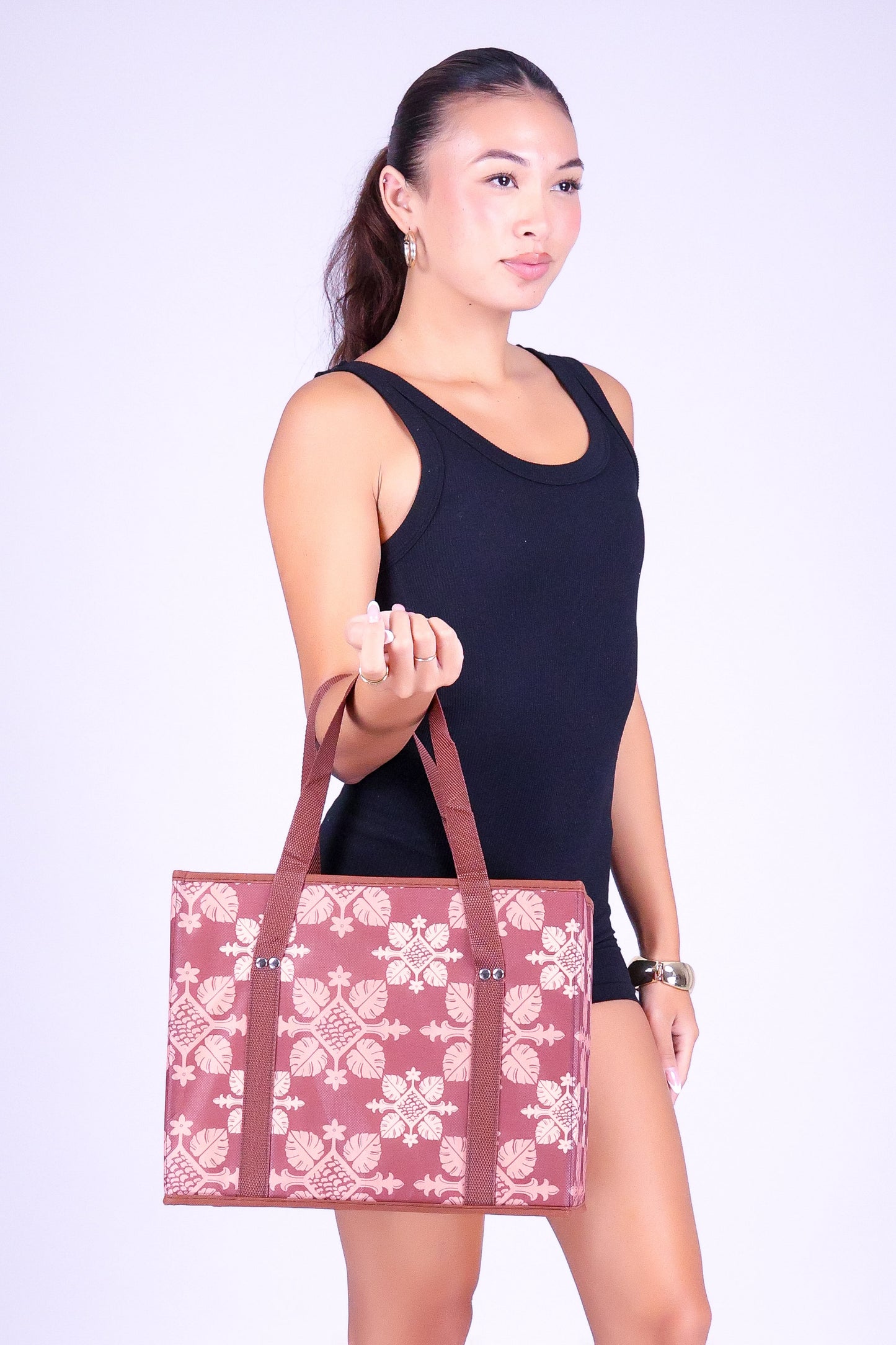 MONSTERA QUILT GROCERY BAG
