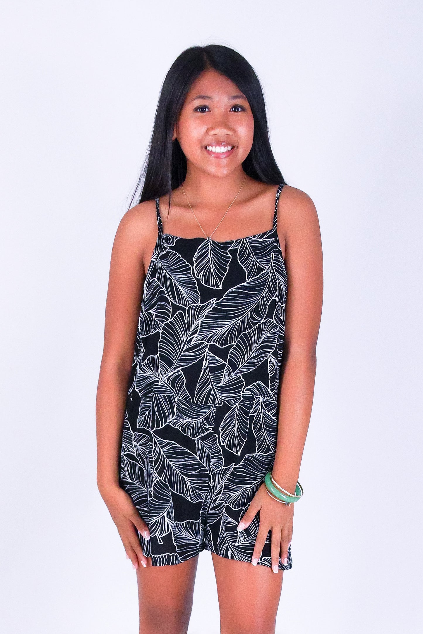 TROPICAL LEAF ROMPER | KIDS SIZE 2-16