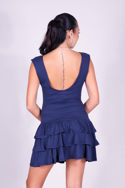 ROSEFALL BACKLESS MINI DRESS