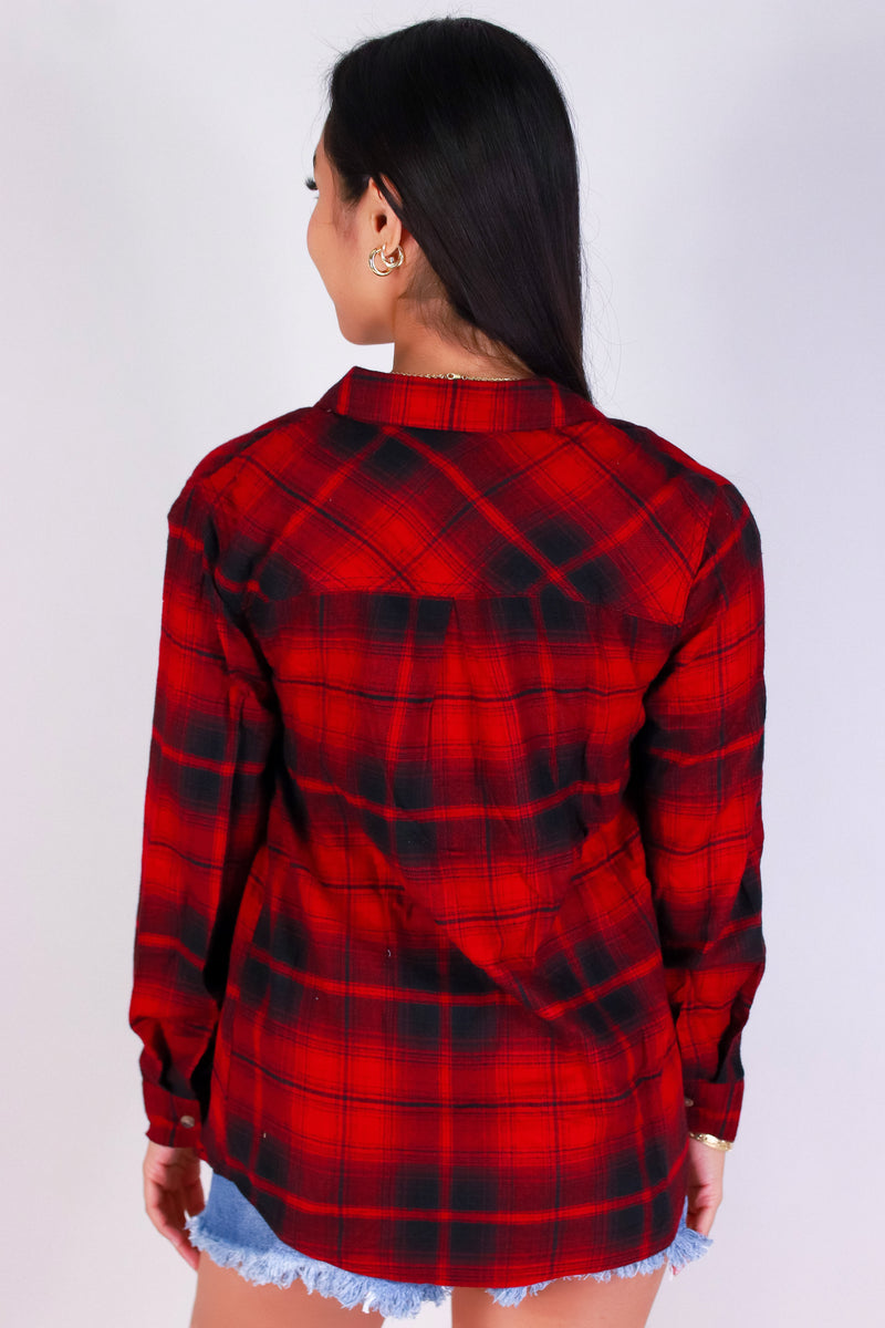 Jeans Warehouse Hawaii - L/S PRINT WOVEN CASUAL TOPS - HONEY CHECK PLAID TOP | By BARON DISTRIBUTORS