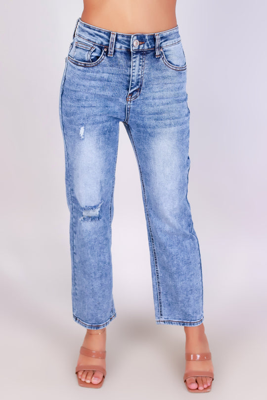 DON'T BE DRAMATIC DENIM CAPRI'S