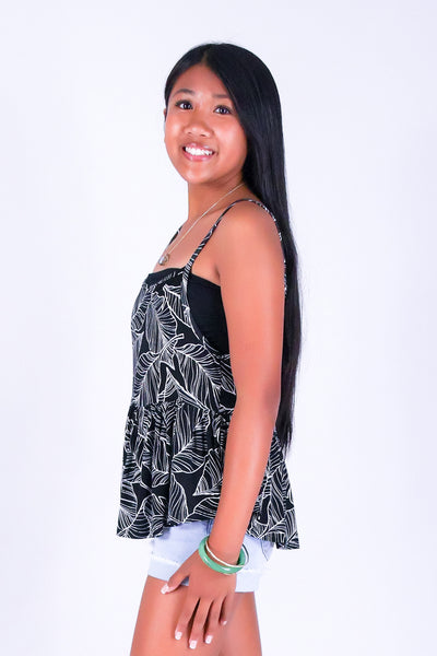 TROPICAL LEAF TOP | KIDS SIZE 2-16