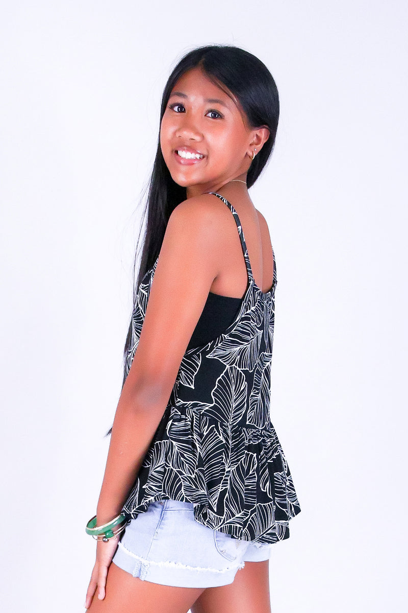 TROPICAL LEAF TOP | KIDS SIZE 2-16
