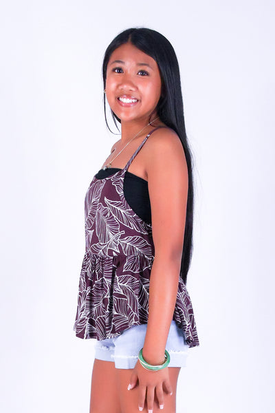 TROPICAL LEAF TOP | KIDS SIZE 2-16