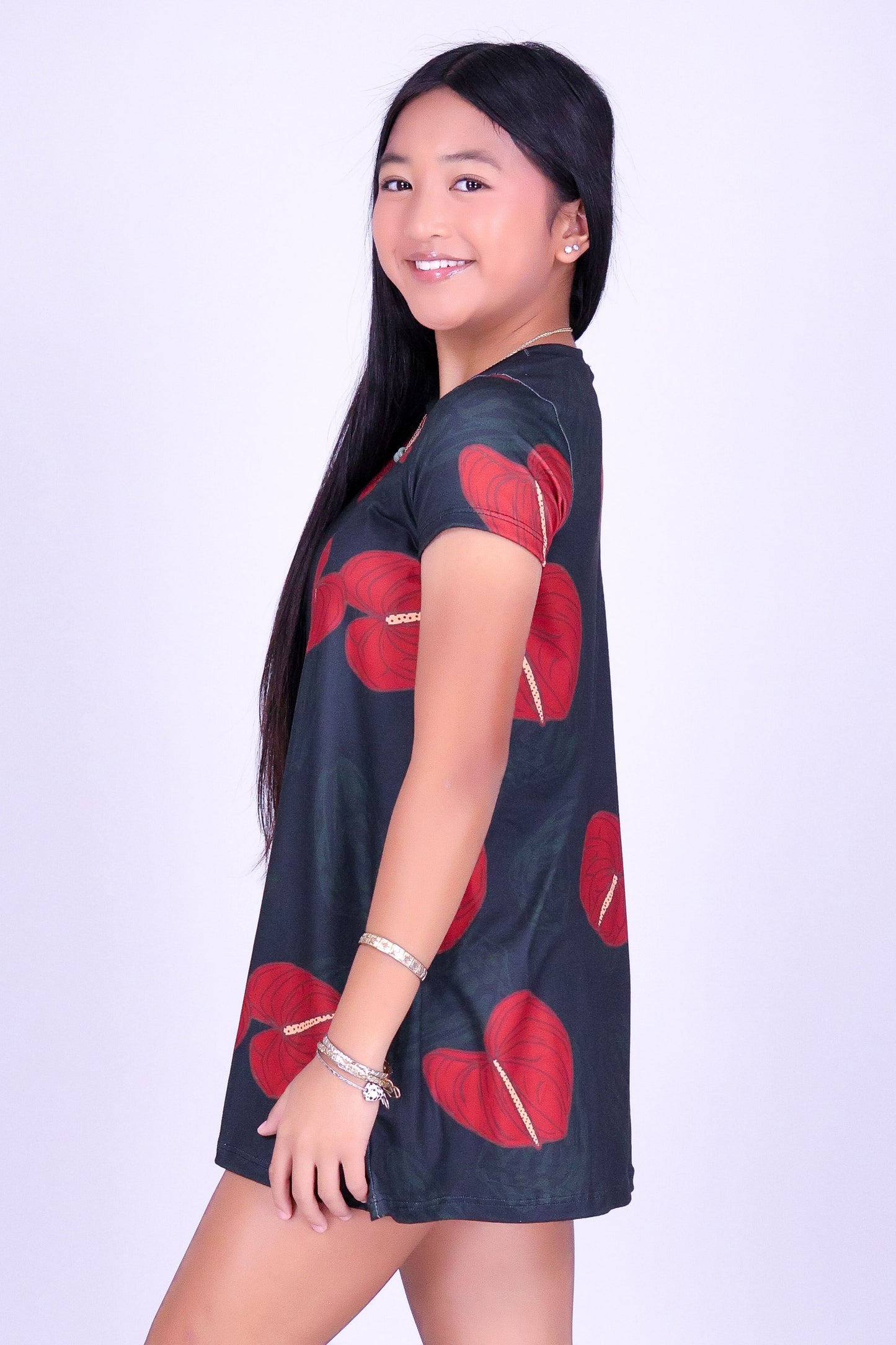 ANTHURIUM SHELL TRAPEZE DRESS | KIDS SIZE 2-16
