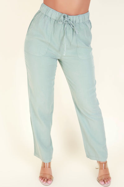 Jeans Warehouse Hawaii - SOLID WOVEN PANTS - TOOK YOU LONG PANTS | By ACTIVE USA
