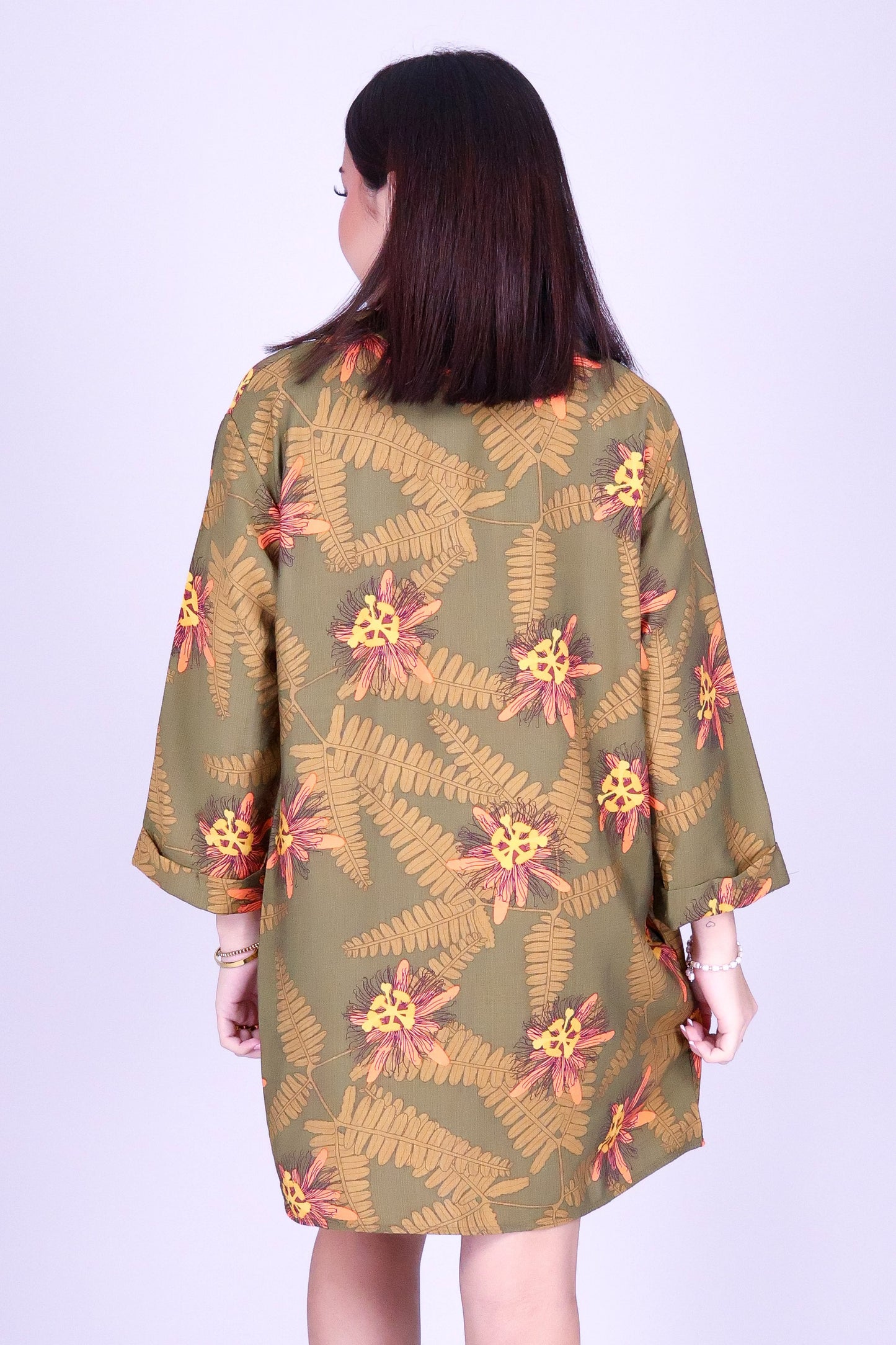 LILIKOI FERN BUTTON DOWN DRESS