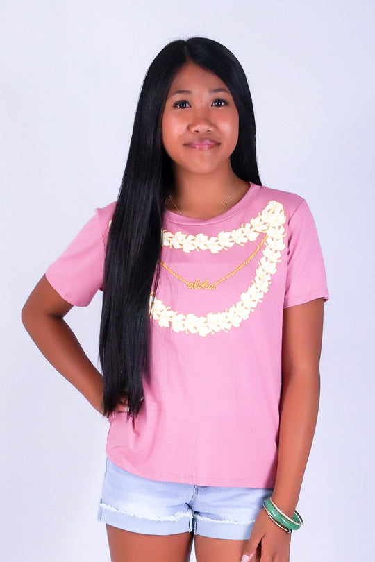 ALOHA PUAKENIKENI LEI TEE | KIDS SIZE 2-16