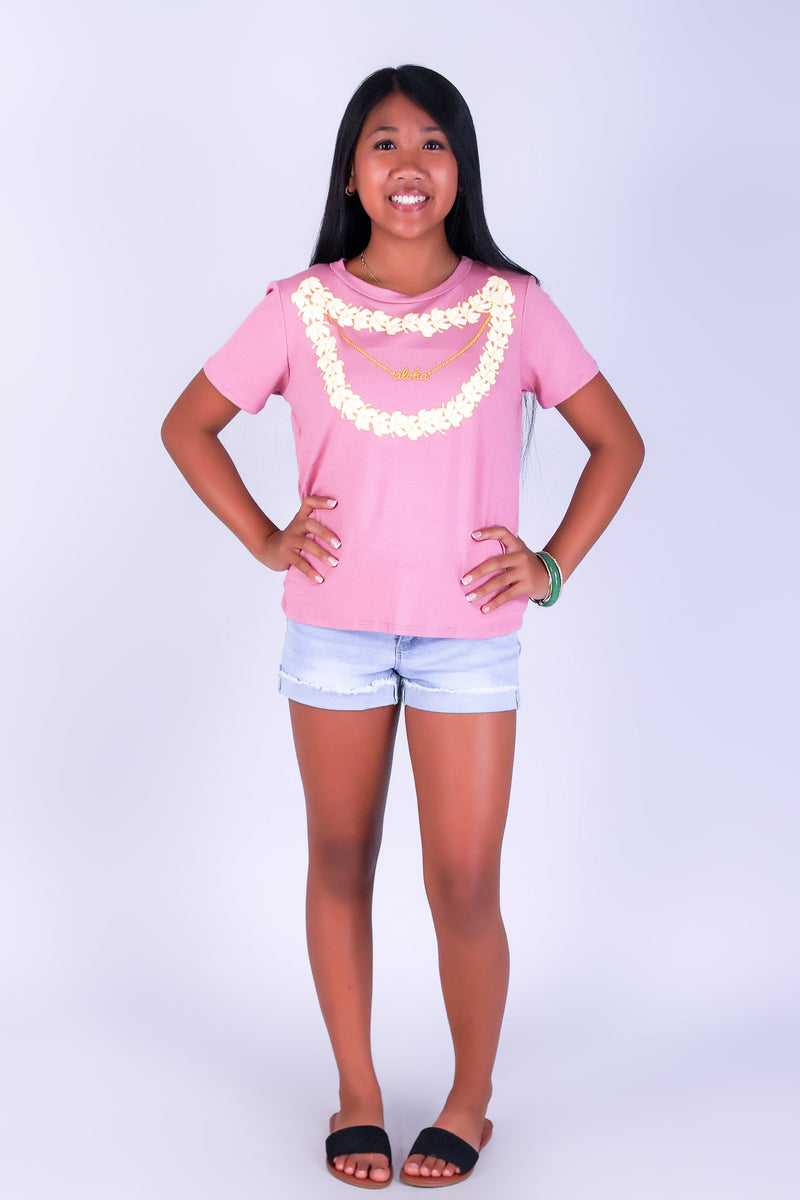 ALOHA PUAKENIKENI LEI TEE | KIDS SIZE 2-16
