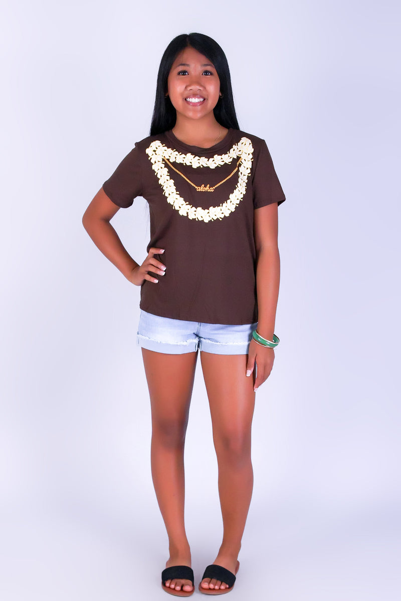 ALOHA PUAKENIKENI LEI TEE | KIDS SIZE 2-16