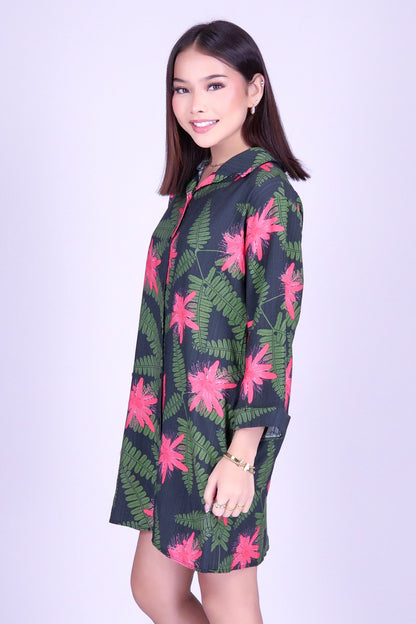 LILIKOI FERN BUTTON DOWN DRESS
