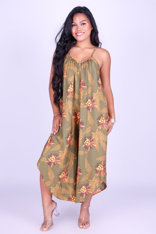 LILIKOI FERN NO WAIST JUMPSUIT
