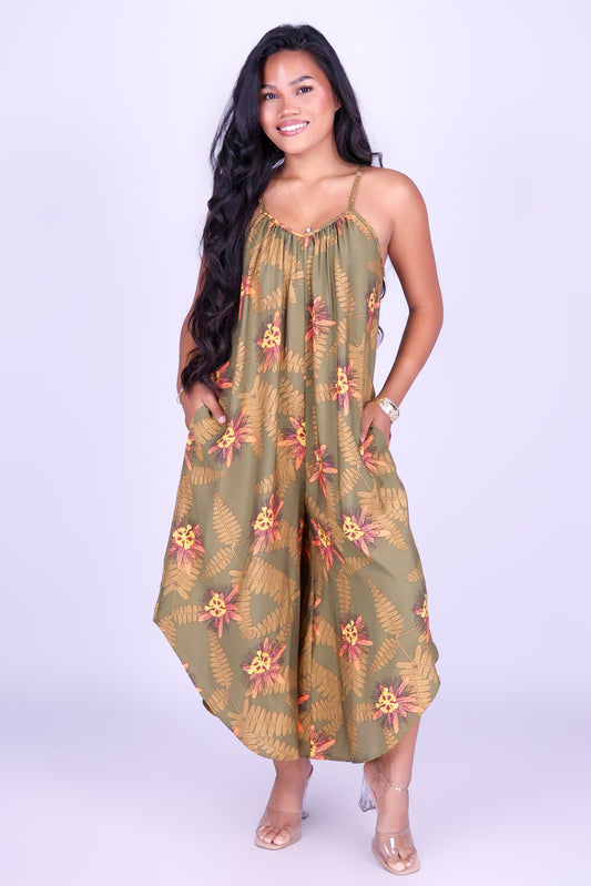 LILIKOI FERN NO WAIST JUMPSUIT