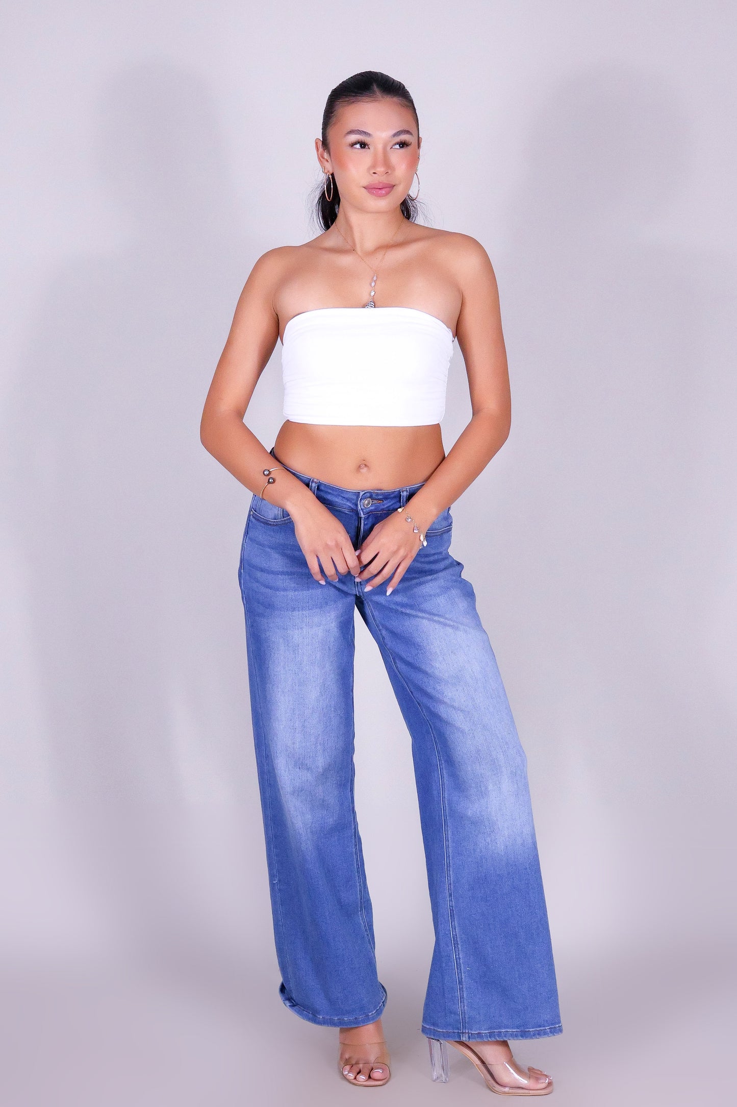FOR NOW BANDEAU TUBE TOP