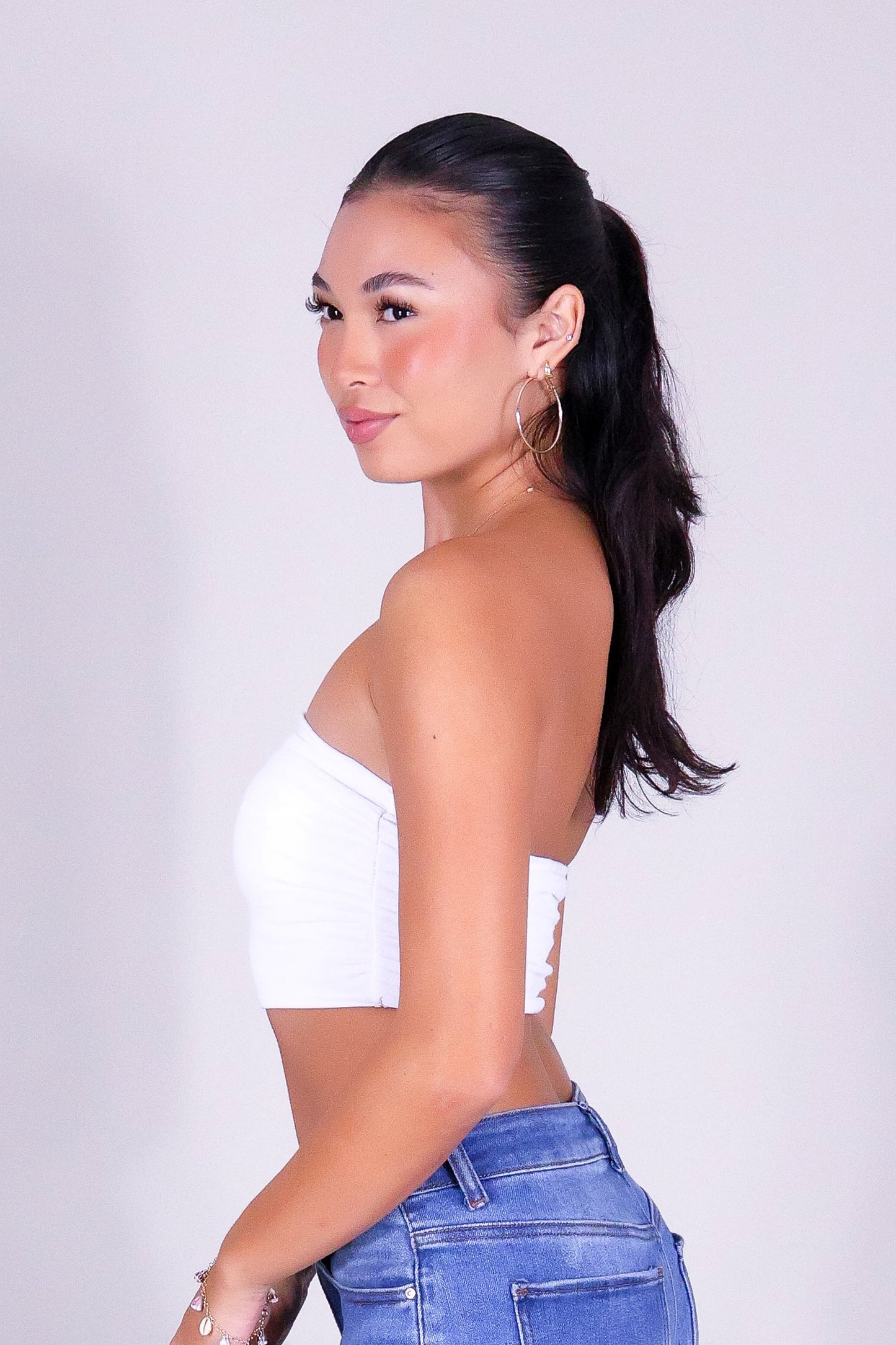FOR NOW BANDEAU TUBE TOP