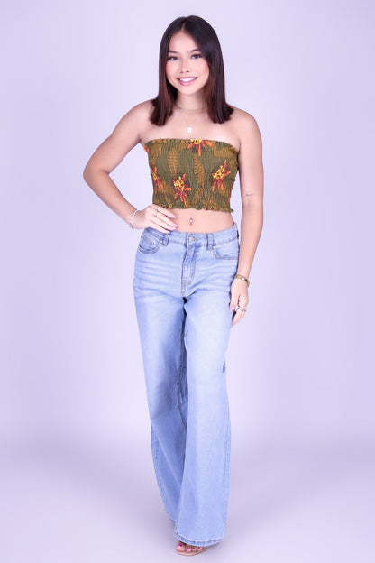 LILIKOI FERN SMOCKED TUBE TOP