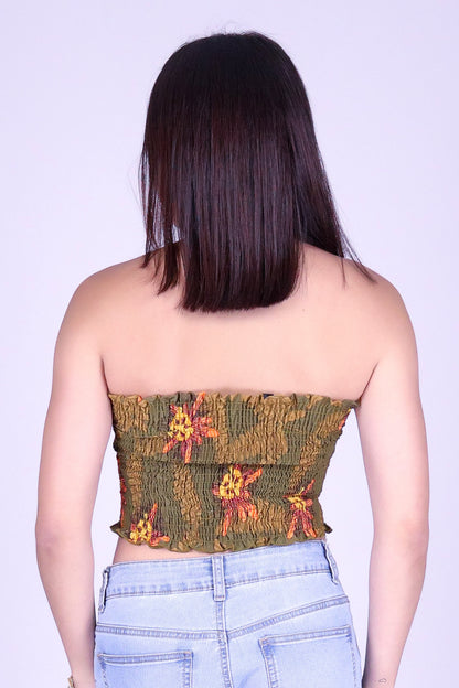 LILIKOI FERN SMOCKED TUBE TOP