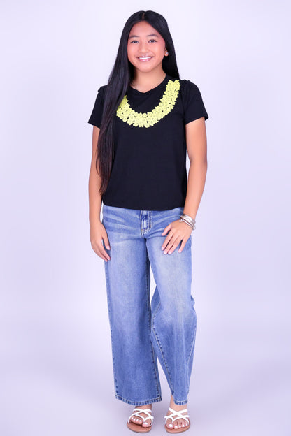 THICK PLUMERIA LEI TEE | KIDS SIZE 2-16