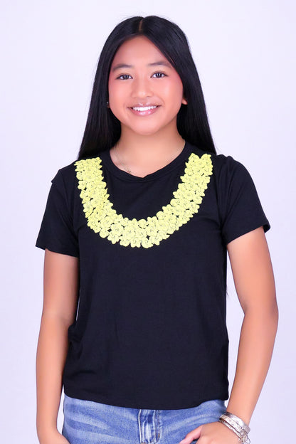 THICK PLUMERIA LEI TEE | KIDS SIZE 2-16