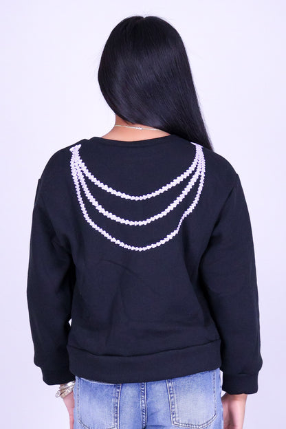 ORCHID CROWN OVERSIZED SWEATER | KIDS SIZE 2-14